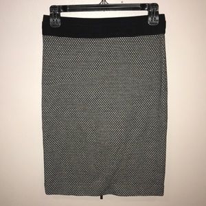 BCBGMaxazaria black/tan skirt (zips up the back)